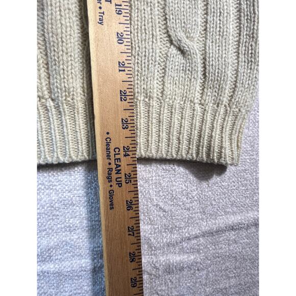 Brent’s Men’s Large Cream 100% Shetland Wool Vest Vintage 80s Preppy Layering - Picture 5 of 5